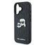 Karl Lagerfeld Monogram Karl & Choupette Head Pin - dėklas iPhone 16 (juodas)