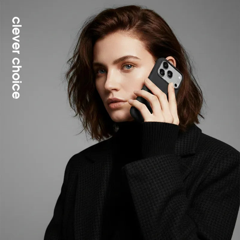 Crong Color Cover Magnetic – „MagSafe“ dėklas, skirtas „iPhone 17 Pro“ (juodas)