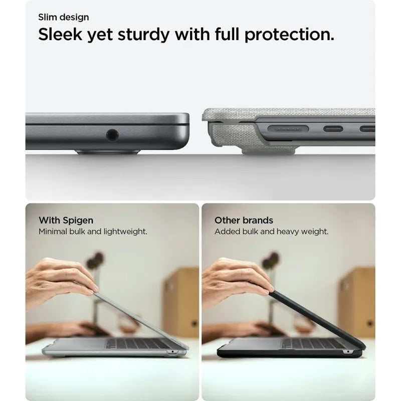 „Spigen Urban Fit“ – dėklas „MacBook Air 13.6"“ (M5/M4/M3/M2/2026-2022) (Heather Grey)