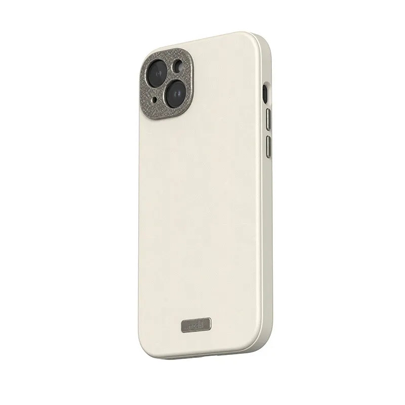 Moshi Napa MagSafe – odinis dėklas iPhone 15 Plus (Eggnog White)