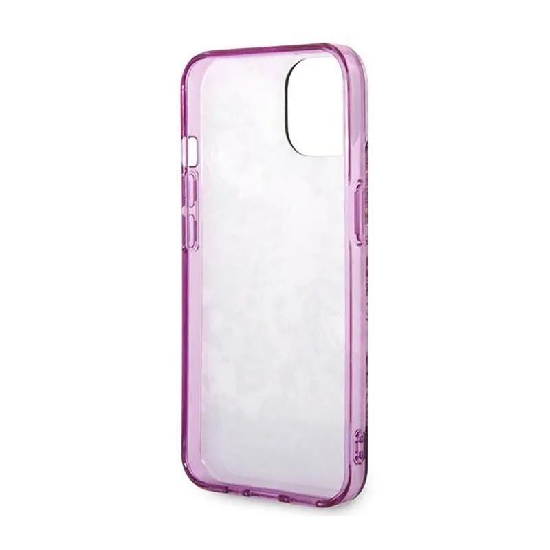 „Guess Porcelain Collection“ – dėklas „iPhone 14 Plus“ (fuksijos spalvos)