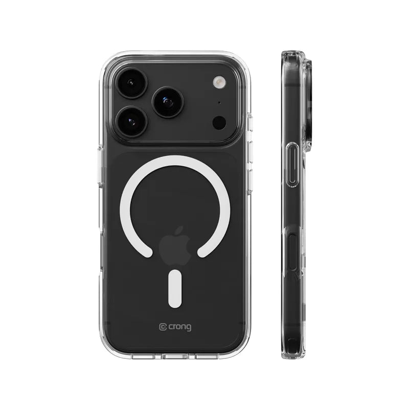 Crong Clear MAG Cover – MagSafe dėklas, skirtas iPhone 18 Pro / 17 Pro (skaidrus)