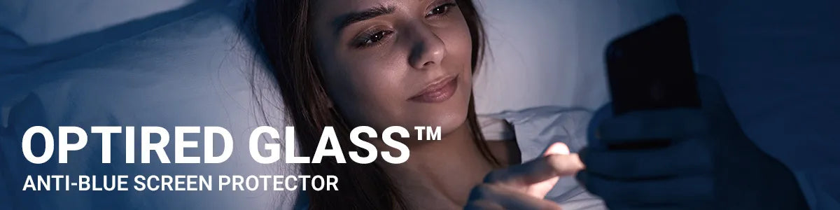 Crong OptiRed Glass – Grūdintas stiklas su mėlynos šviesos filtru iPhone 17e