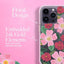 „Rifle Paper Clear“ – auksu dekoruotas dėklas „iPhone 14 Pro“ (Rose Garden)