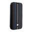 BMW Booktype Leather Stamp Blue Lines dėklas, skirtas iPhone 14 Pro (juodas)