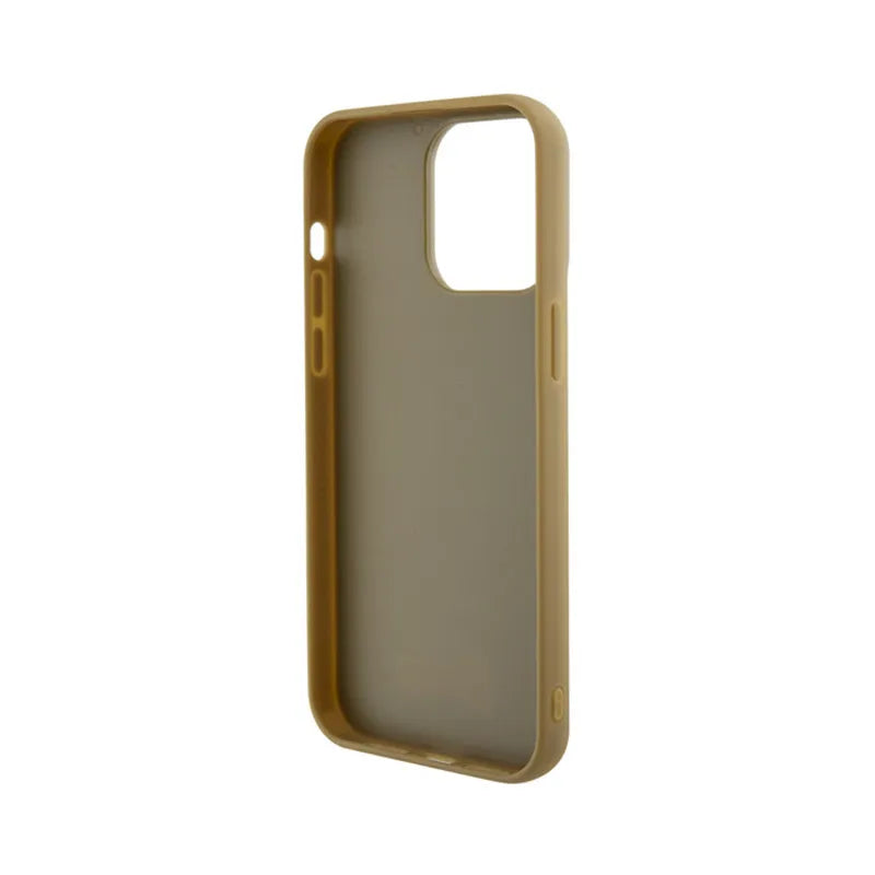 Guess Disco Metal Script – dėklas „iPhone 15 Pro Max“ (auksinis)