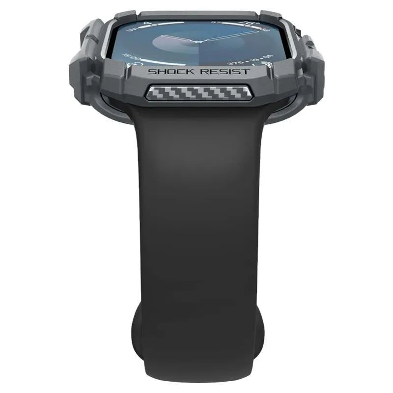 Spigen Rugged Armor – Dėklas Apple Watch 10 46 mm (tamsiai pilkas)
