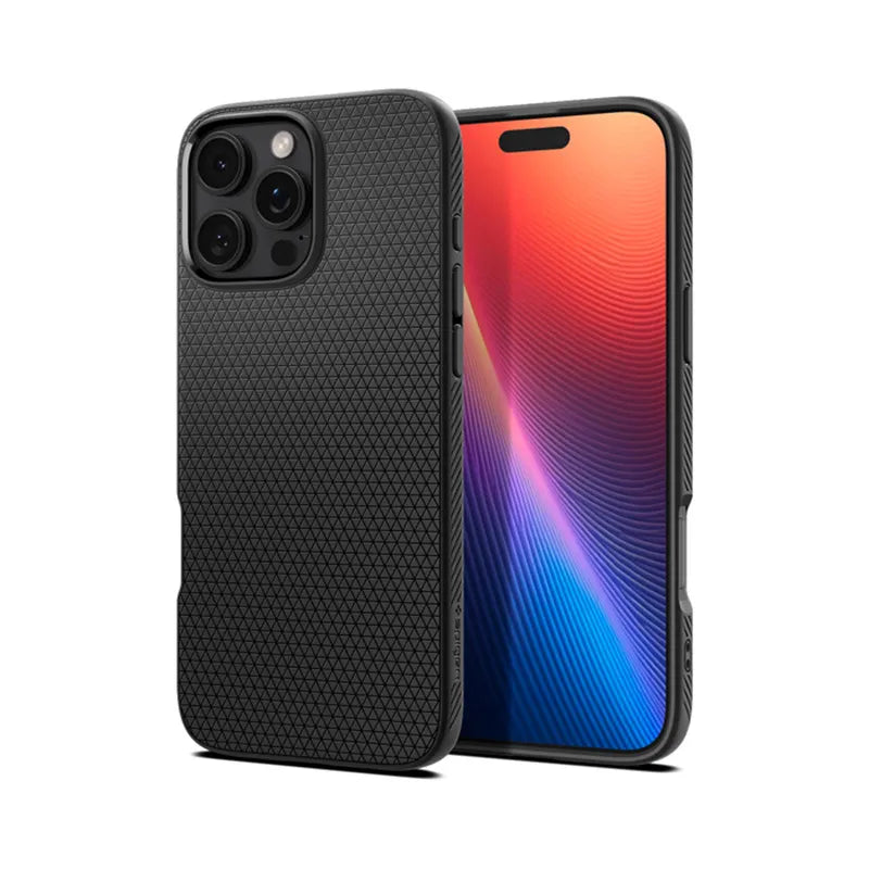 Spigen Liquid Air – dėklas iPhone 16 Pro Max (Matte Black)