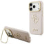 Guess Grained Big 4G & Stand Camera – dėklas iPhone 17 Pro (rožinis)