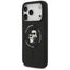 Karl Lagerfeld Silicone Karl & Choupette Ring MagSafe - dėklas iPhone 17 Pro (juodas)