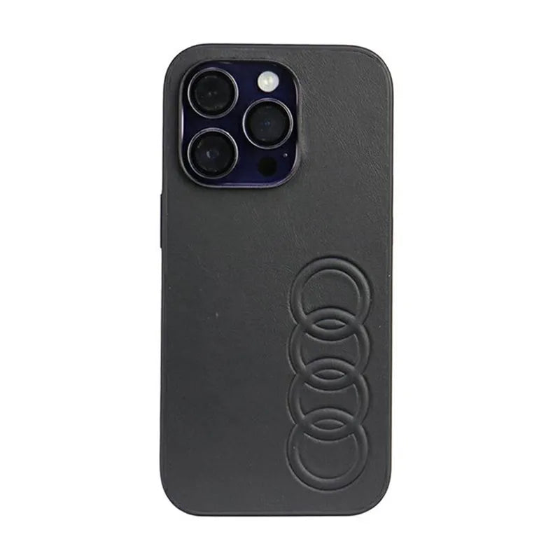 „Audi Synthetic Leather“ – dėklas „iPhone 14 Pro“ (juodas)