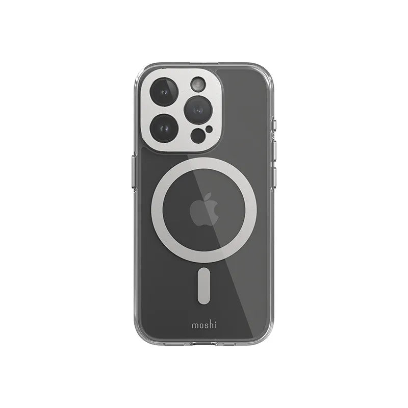 Moshi iGlaze MagSafe – dėklas iPhone 15 Pro (Luna Silver)