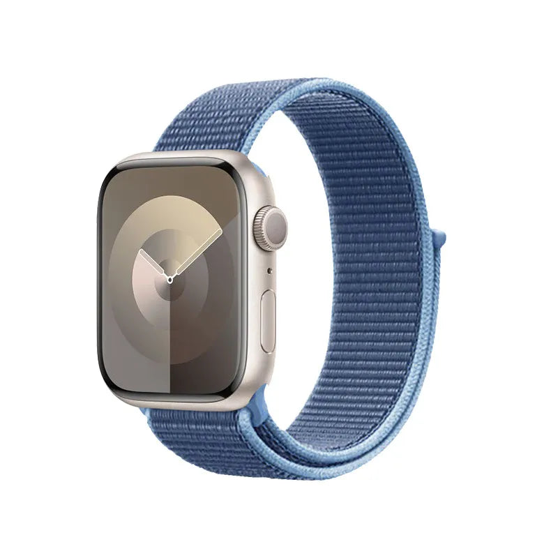 Crong Nylon – sportinė apyrankė, skirta Apple Watch 38/40/41/42 mm (vandenyno mėlyna)