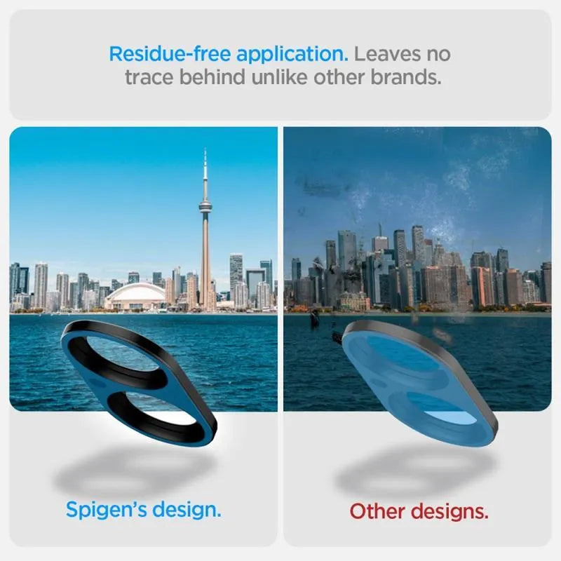 Spigen Optik GLAS.TR Camera Protector 2-Pack - objektyvo apsauga, skirta iPhone 16 / 16 Plus (2 vnt.) (Juoda)