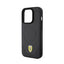 Ferrari Carbon Metal Logo MagSafe – dėklas iPhone 15 Pro (juodas)