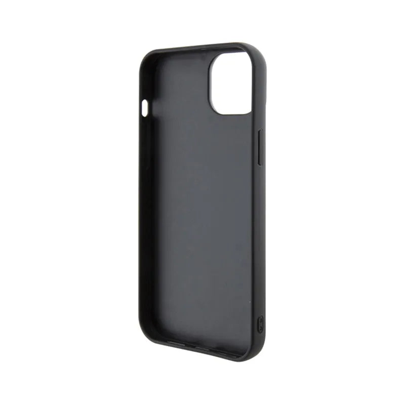 Karl Lagerfeld 3D Rubber Multi Logo dėklas, skirtas iPhone 15 Plus (juodas)