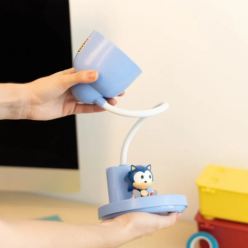 Sonic – lanksti LED stalinė lempa vaikams su organizatoriumi, belaidė, USB-C, reguliuojamo ryškumo