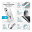 Speck Presidio Perfect-Clear Grip ClickLock & MagSafe – dėklas iPhone 16 Plus (skaidrus / chromuota apdaila / Serene Silver)