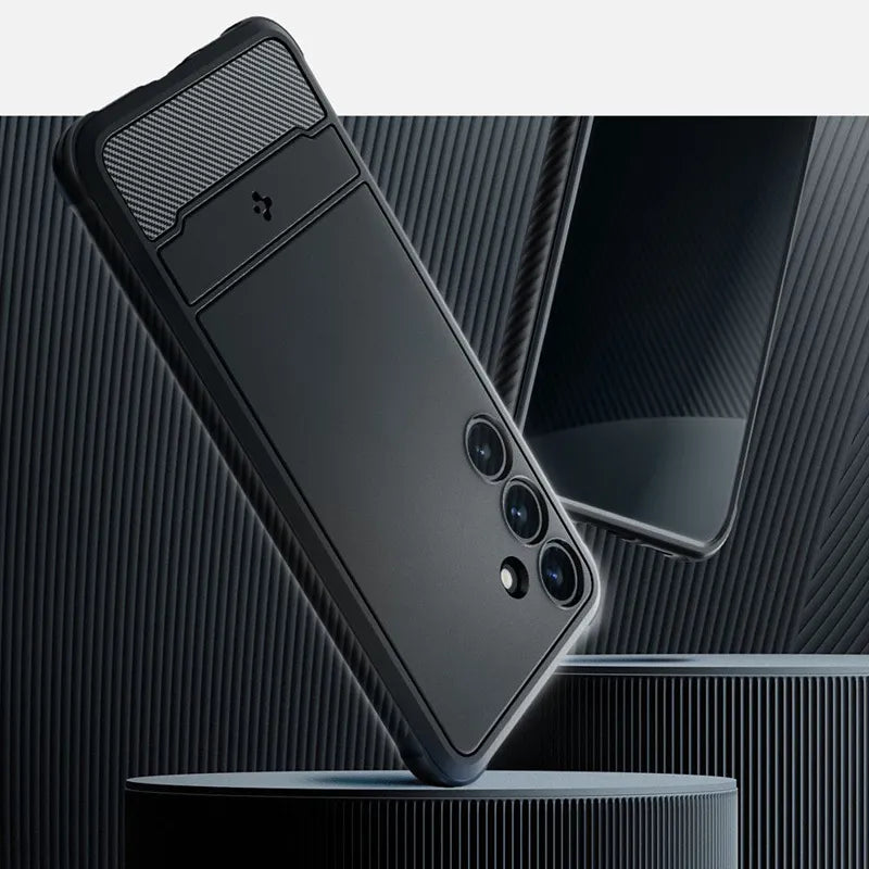 Spigen Rugged Armor – dėklas Samsung Galaxy S24 (matinė juoda)