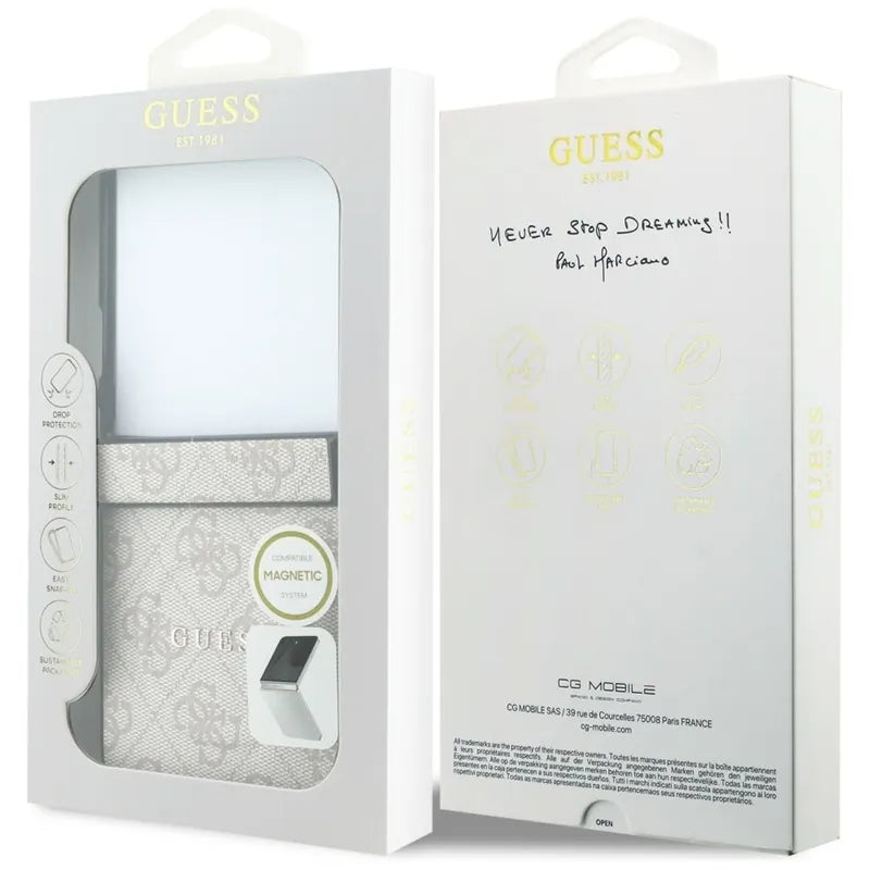 Guess 4G Classic MagSafe - Samsung Galaxy Z Flip 8 dėklas (rožinis)