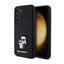 Karl Lagerfeld Silicone Karl & Choupette Metal Pin – dėklas Samsung Galaxy S24 (juodas)