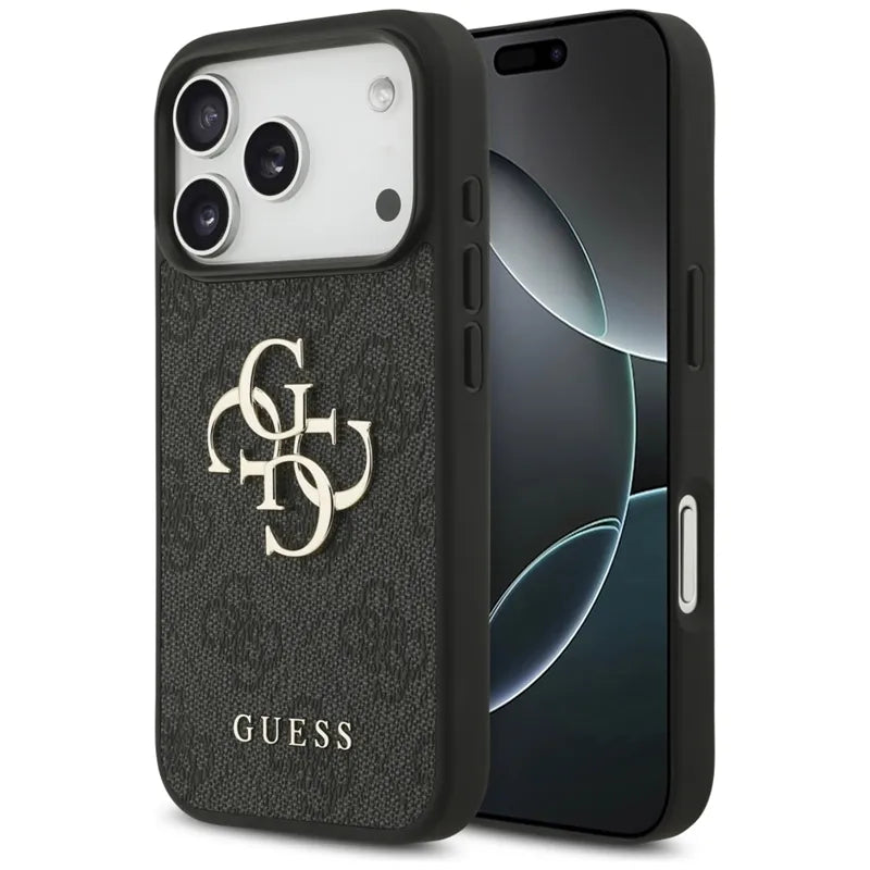 Guess 4G Big Logo – dėklas iPhone 17 Pro (juodas)