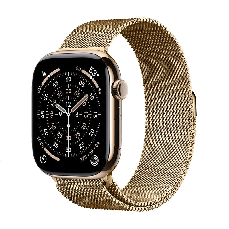 Crong Milano Steel – nerūdijančio plieno dirželis Apple Watch 38/40/41/42 mm (rožinio aukso spalva)