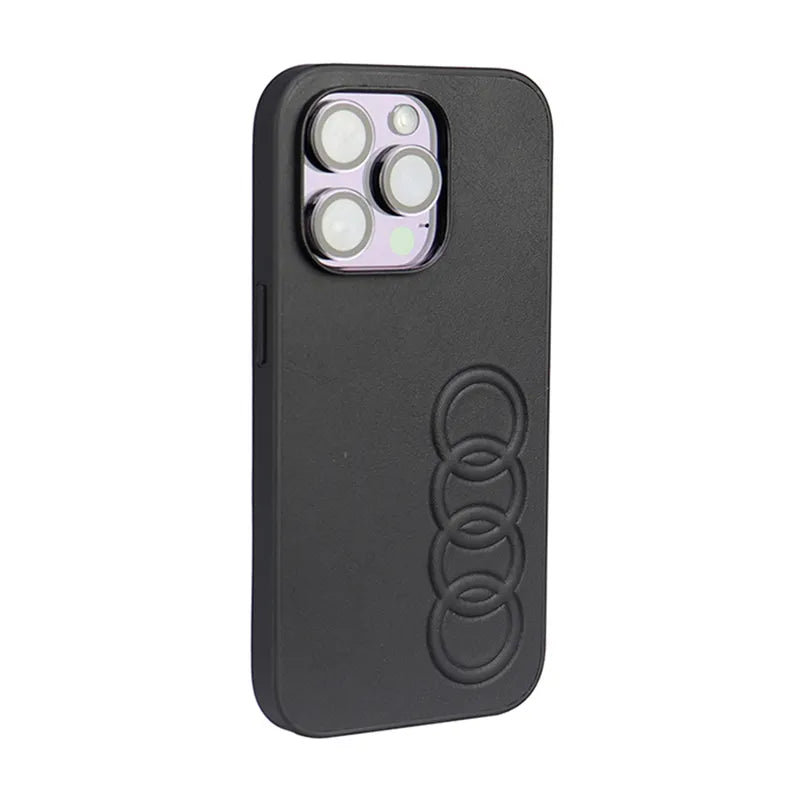 „Audi Synthetic Leather“ – dėklas „iPhone 14 Pro“ (juodas)