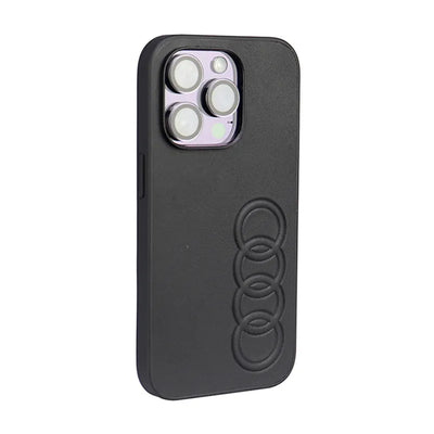 „Audi Synthetic Leather“ – dėklas „iPhone 14 Pro“ (juodas)