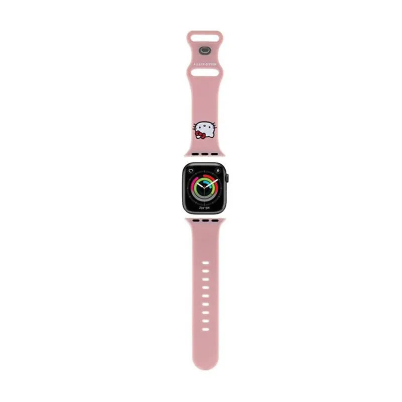 Hello Kitty Silicone Kitty Head – apyrankė skirta Apple Watch 38/40/41 mm (rožinė)