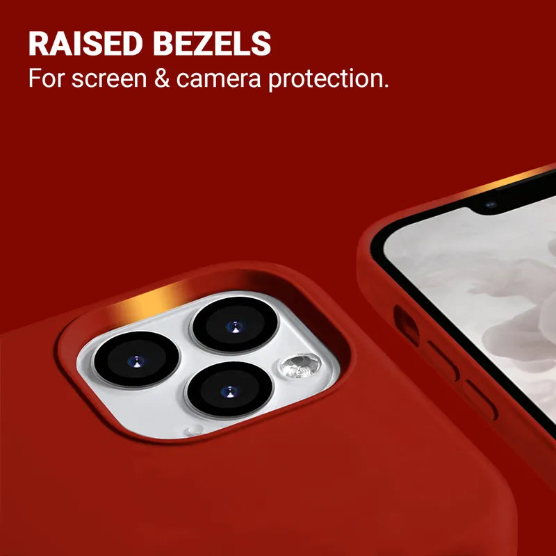 Crong Color Cover Magnetic - iPhone 13 Pro Max MagSafe dėklas (raudonas)