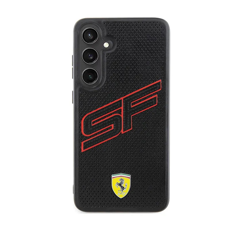 Ferrari Big SF Perforated – Dėklas Samsung Galaxy S24+ (juodas)