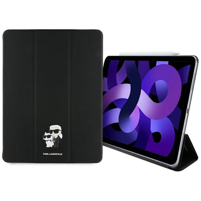 Karl Lagerfeld Book Cover Saffiano Magnetic Karl & Choupette - Dėklas iPad Air 13" M3 (2025) / iPad Air 13" M2 (2024) (juodas)