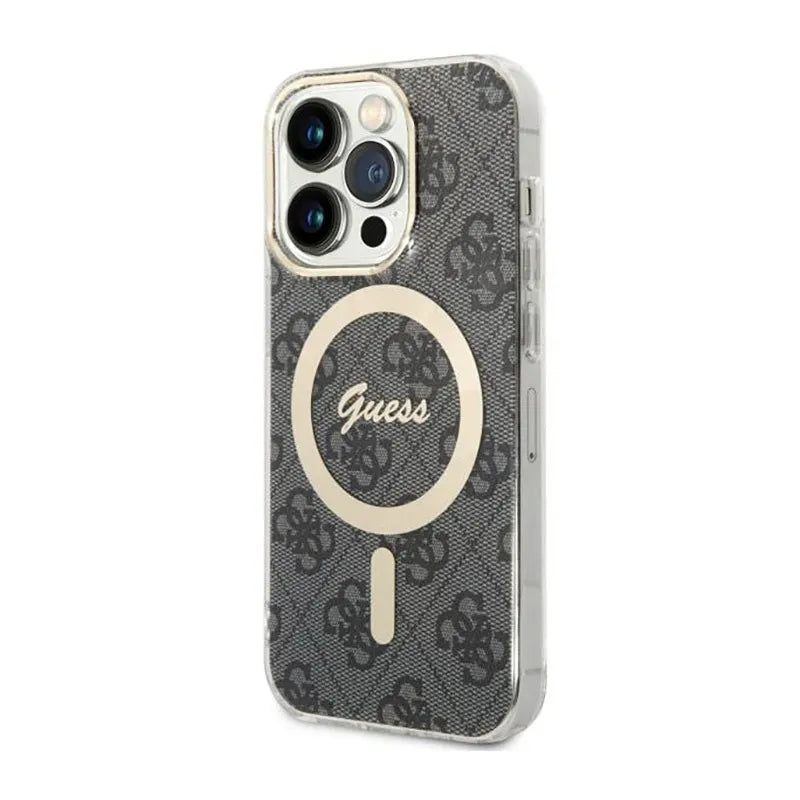 Guess 4G MagSafe – Dėklas iPhone 14 Pro (juodas)