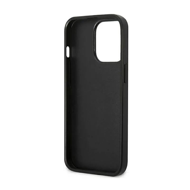 US Polo Assn Leather Stitch – dėklas iPhone 14 Pro (tamsiai mėlynas)