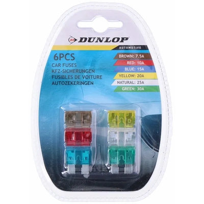 Dunlop – Automobiliniai saugikliai, 6 vnt.