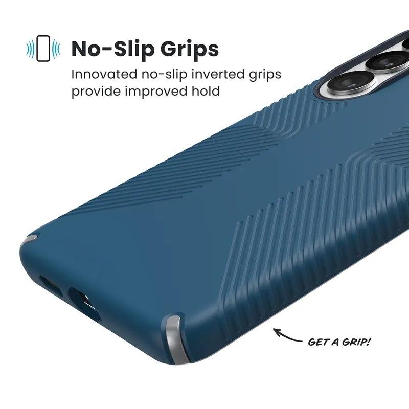 Speck Presidio2 Grip Magnet – Samsung Galaxy S26+ MagSafe dėklas (Deep Sea/Silver Metallic/Spell Blue)