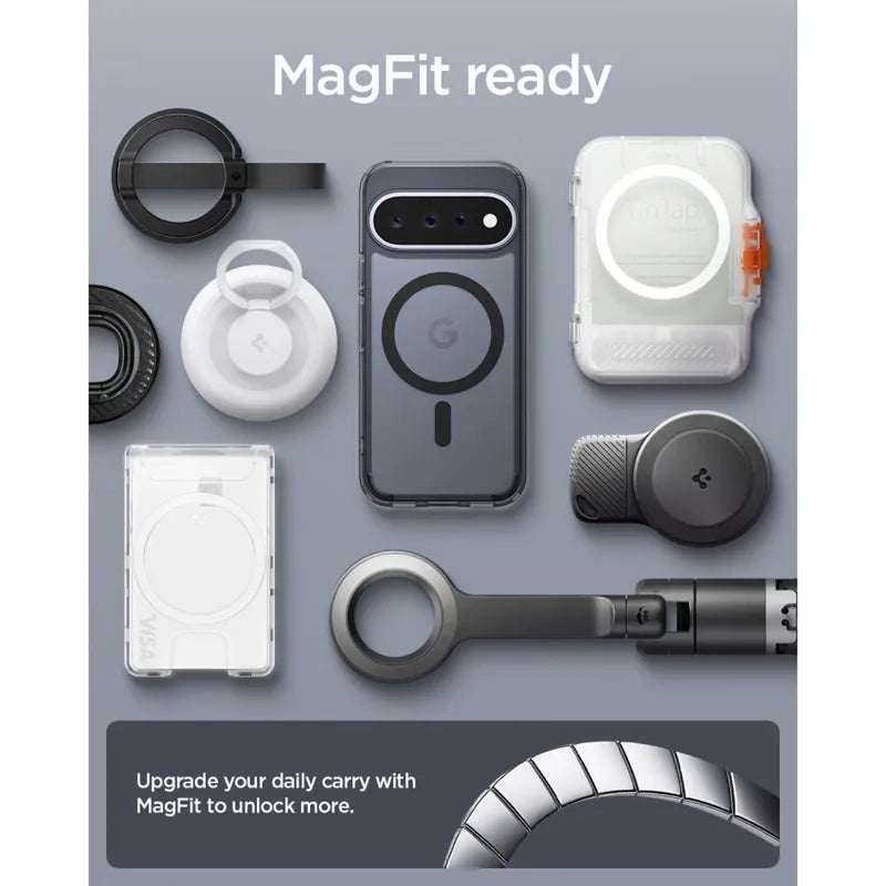 Spigen Ultra Hybrid Mag MagSafe – dėklas Google Pixel 11 (Frost Black)