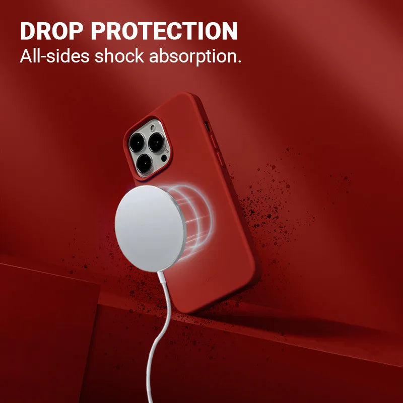Crong Color Cover Magnetic - iPhone 13 Pro Max MagSafe dėklas (raudonas)