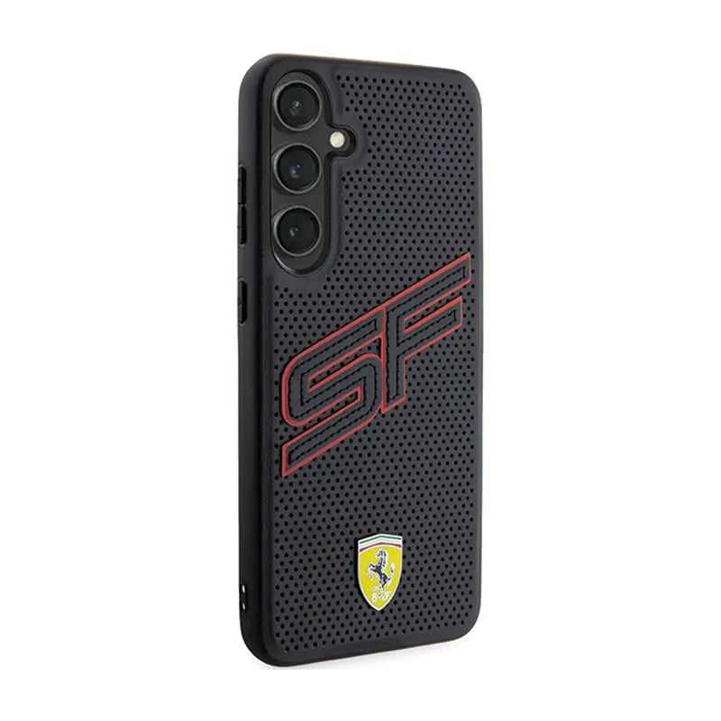 Ferrari Big SF Perforated – Dėklas Samsung Galaxy S24+ (juodas)