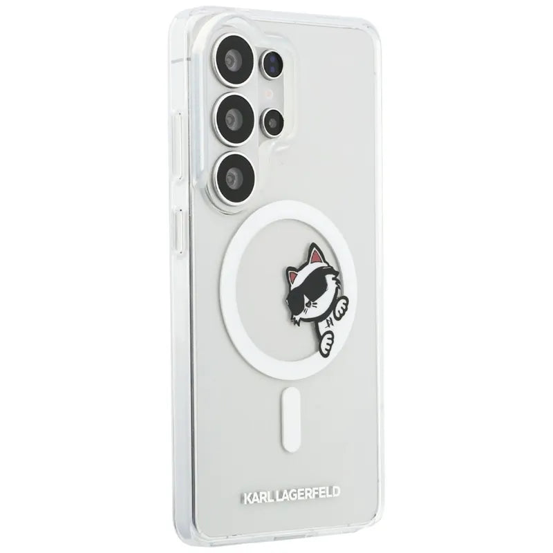 Karl Lagerfeld IML Peekaboo Choupette MagSafe – Samsung Galaxy S26 Ultra dėklas (skaidrus)