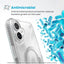 Speck Presidio Perfect-Clear Grip ClickLock & MagSafe – dėklas iPhone 16 Plus (skaidrus / chromuota apdaila / Serene Silver)