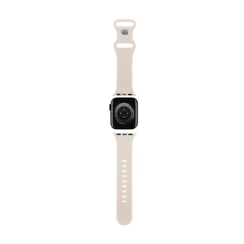Hello Kitty silikoninis dirželis su grafiti raštu – Apple Watch 38/40/41 mm (smėlio spalvos)