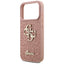 Guess Fixed Glitter Big 4G - Dėklas iPhone 17 Pro (rožinis)