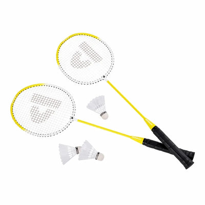 Donnay – 6 dalių badmintono rinkinys dėkle (geltonas)