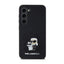 Karl Lagerfeld Silicone Karl & Choupette Metal Pin – dėklas Samsung Galaxy S24 (juodas)