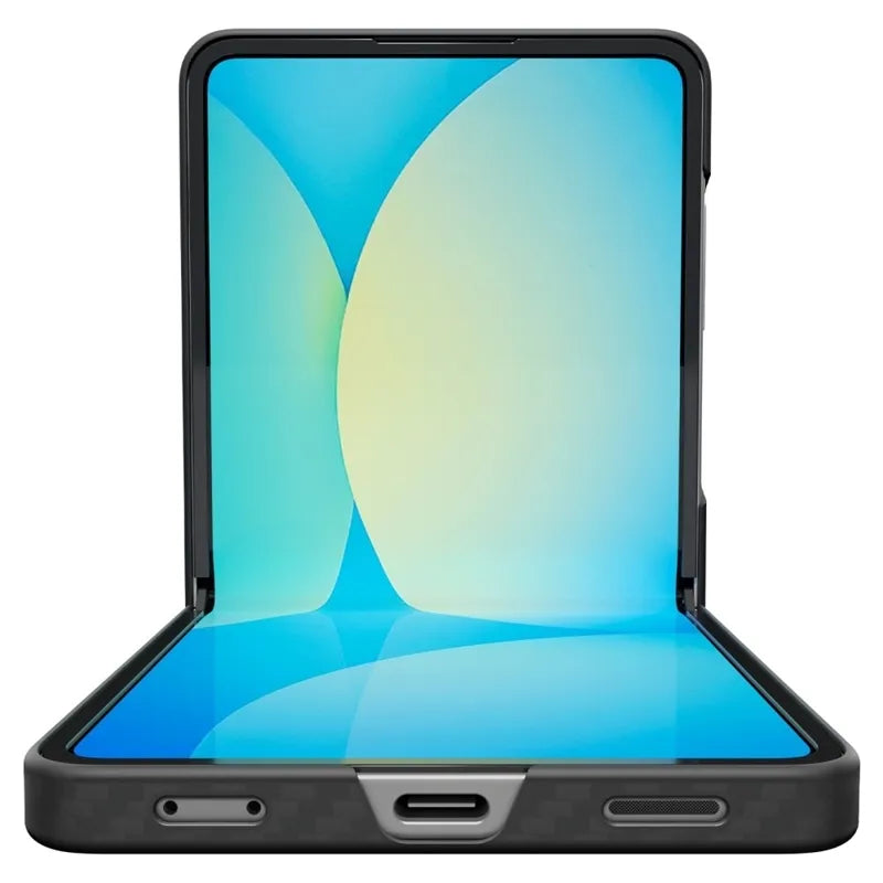 Spigen Airskin Aramid – dėklas Samsung Galaxy Z Flip 7 (juodas)
