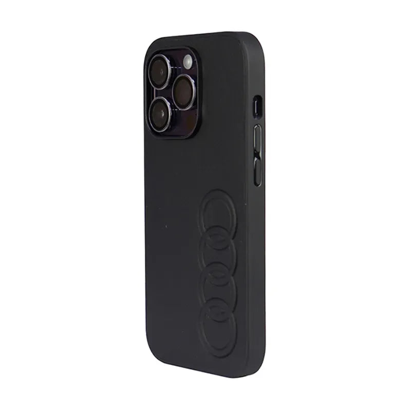 „Audi Synthetic Leather“ – dėklas „iPhone 14 Pro“ (juodas)