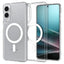 Spigen Ultra Hybrid Mag MagSafe – Dėklas skirtas Samsung Galaxy S25 Edge (Skaidrus / Baltas)