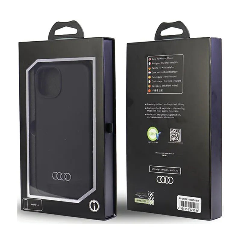 Audi Silicone Case – dėklas, skirtas iPhone 14 (juodas)